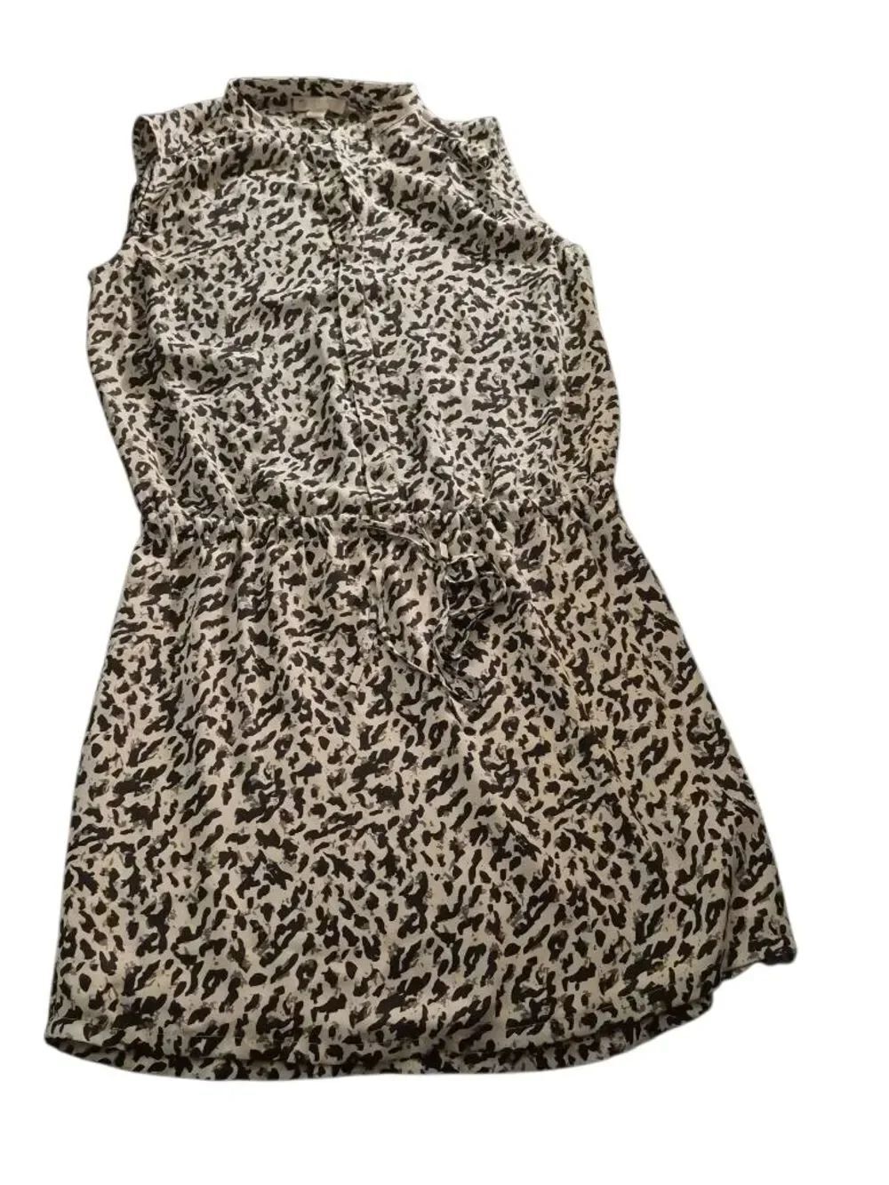 Lila Rose Black and Cream Leopard Print Sleeveless Dress(414)